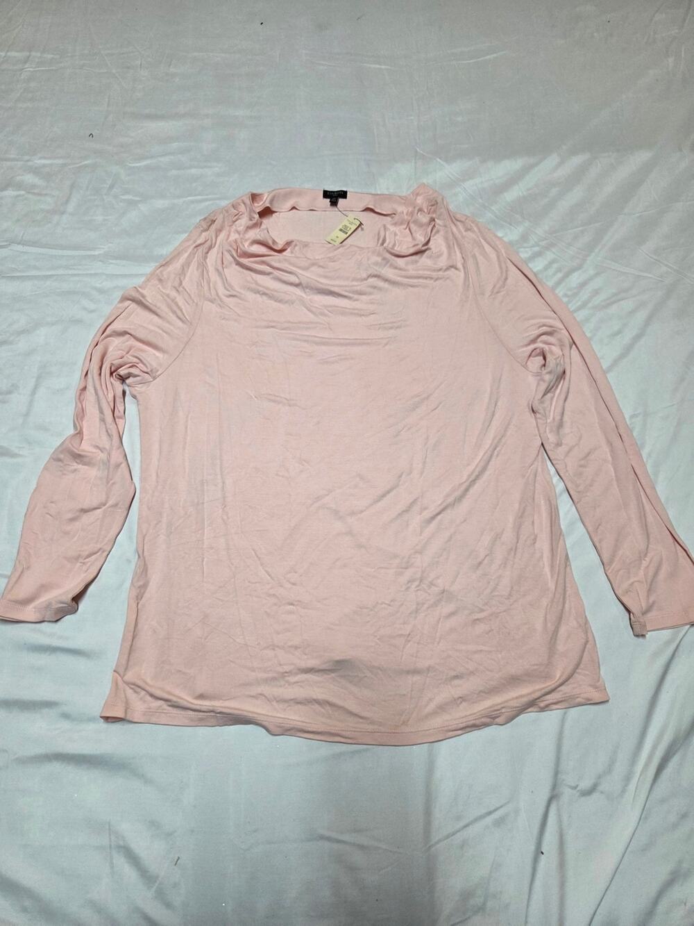 Talbots Pale Pink Long Sleeve Crew Neck Top